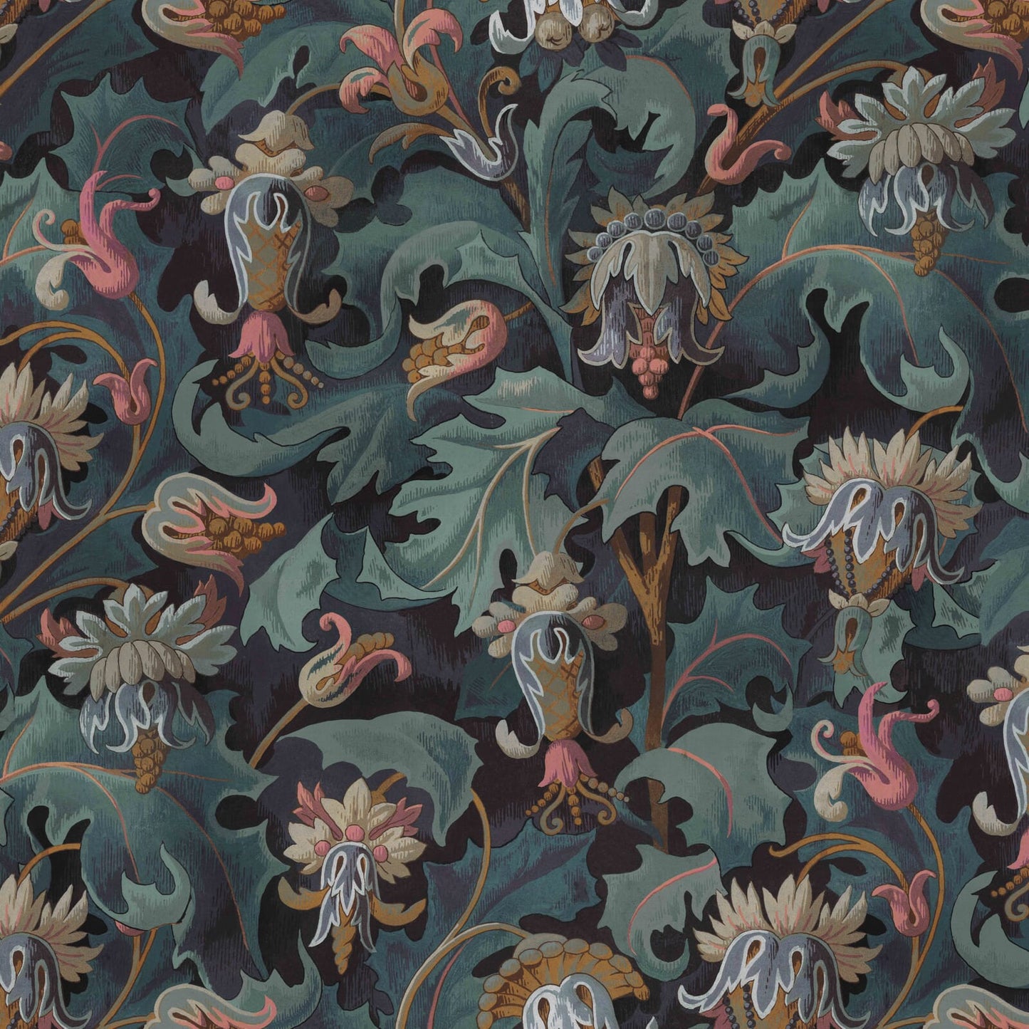 Vespertine Wallpaper - Apatite - House of Hackney - 1-WA-VSP-DI-APA-XXX - Morris Wallpaper