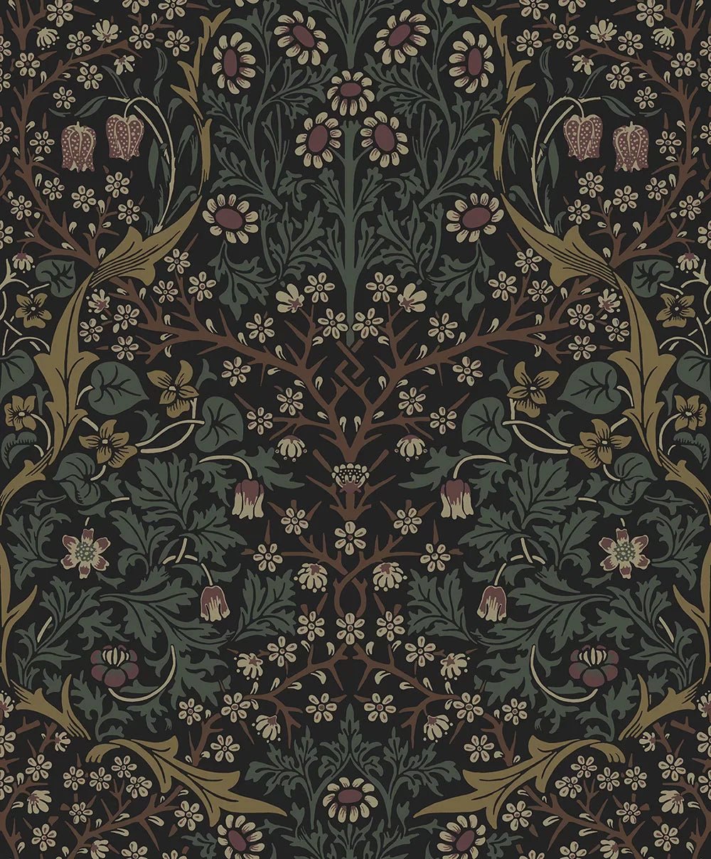 Victorian Garden Wallpaper - Blacksmith & Cliffside - NextWall - NW44516 - Morris Wallpaper