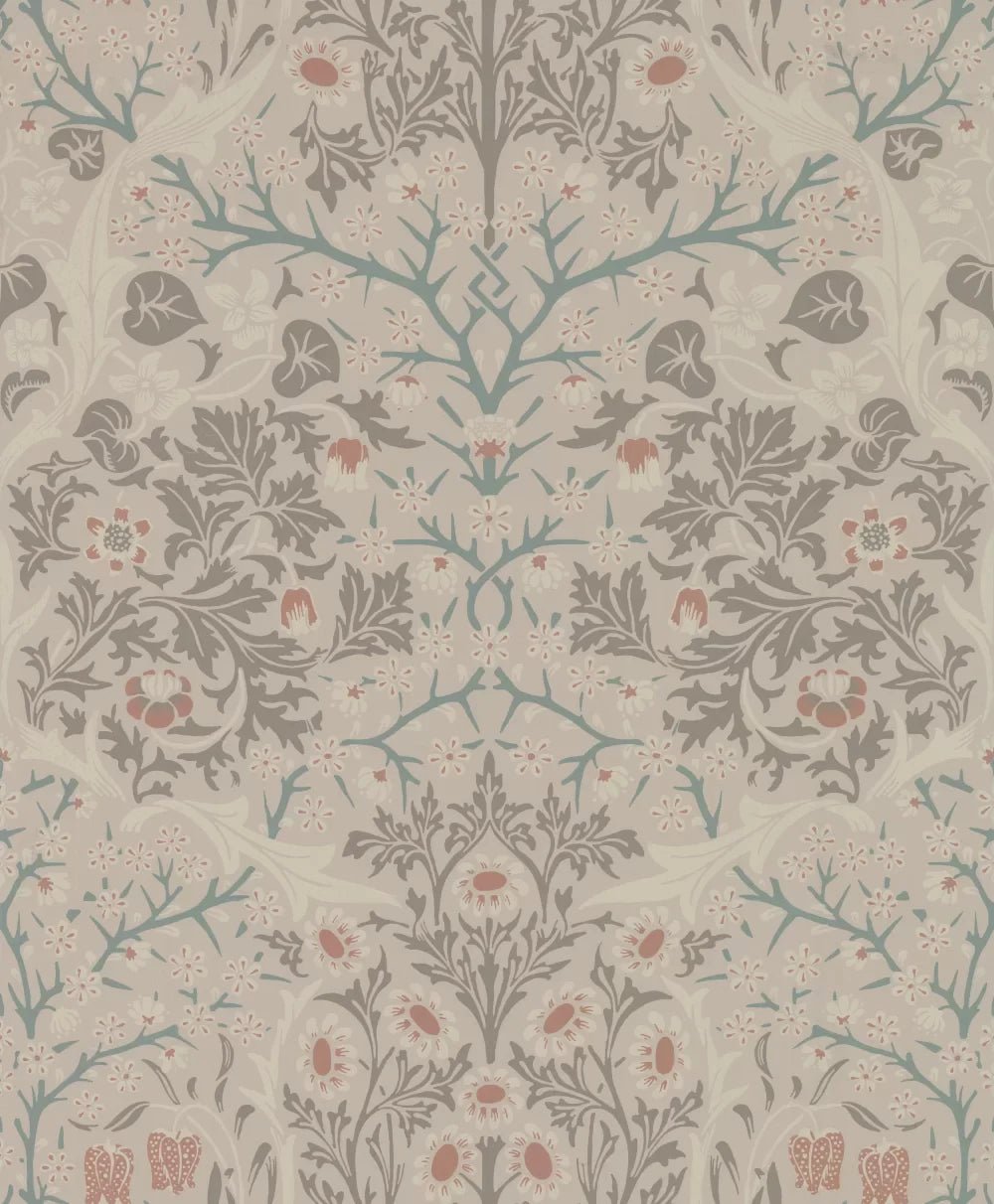 Victorian Garden Wallpaper - Taupe - NextWall - NW44506 - Morris Wallpaper