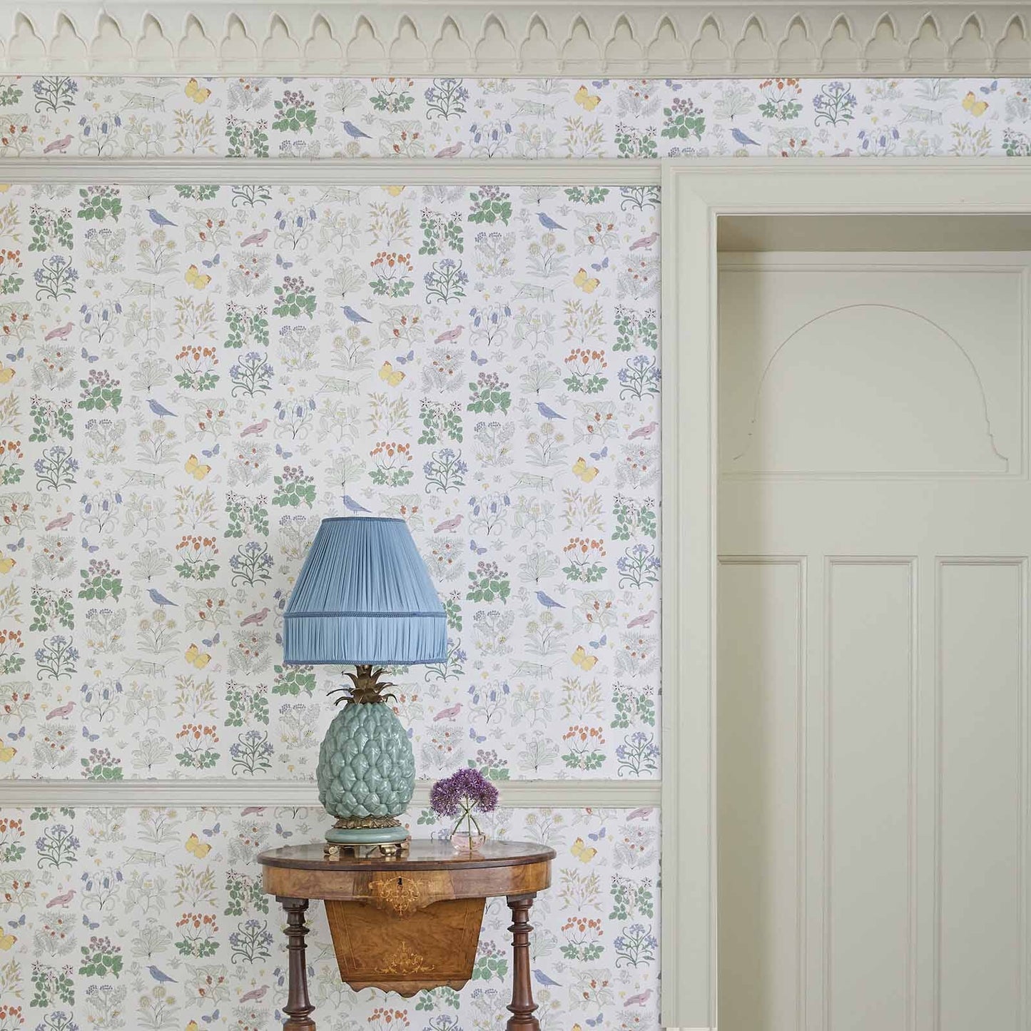 Voysey's Garden Wallpaper - Off-White - House of Hackney - 6-WA-VOY-DI-WHT-XXX - Morris Wallpaper