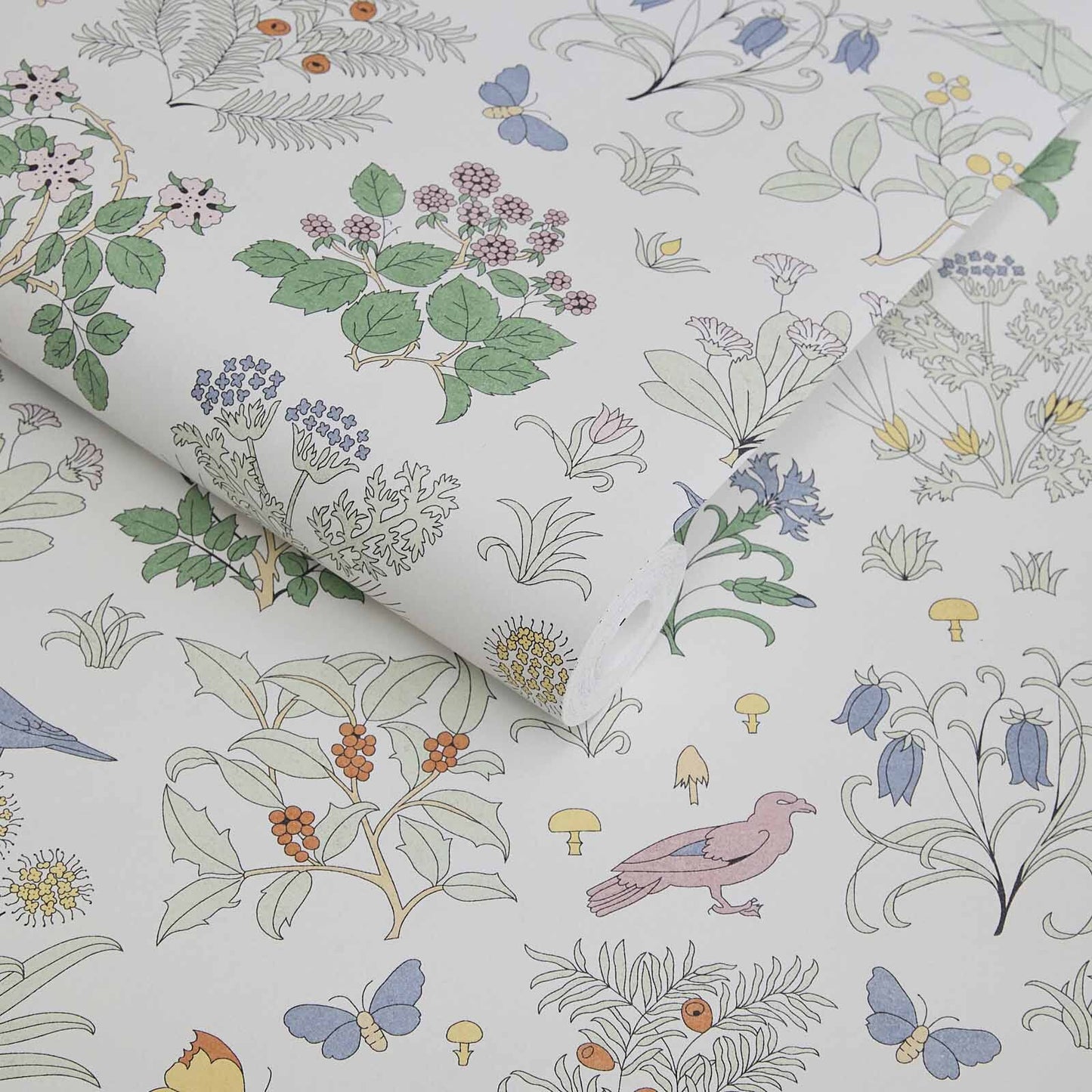 Voysey's Garden Wallpaper - Off-White - House of Hackney - 6-WA-VOY-DI-WHT-XXX - Morris Wallpaper