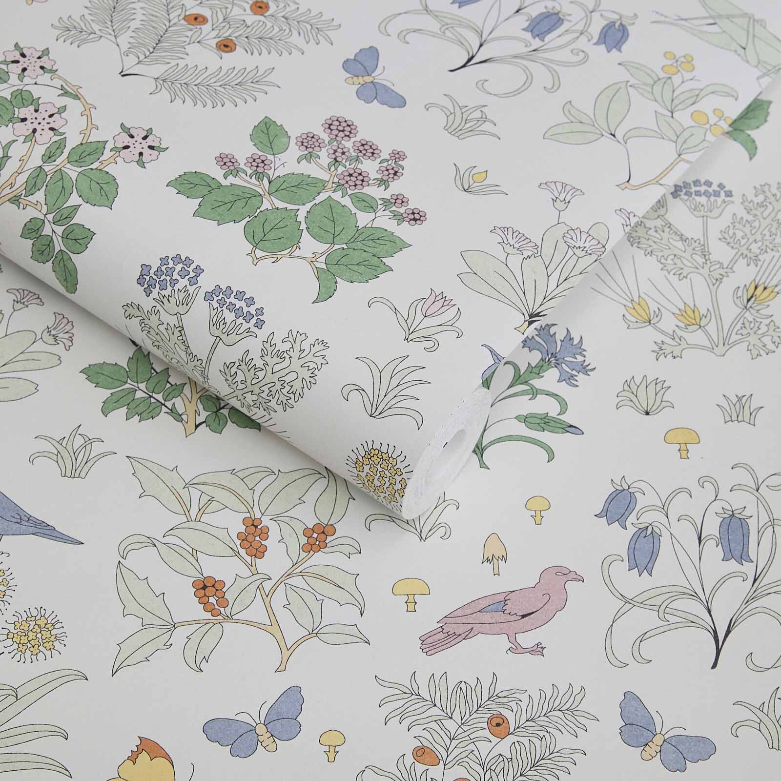 Voysey's Garden Wallpaper - Off-White - House of Hackney - 6-WA-VOY-DI-WHT-XXX - Morris Wallpaper