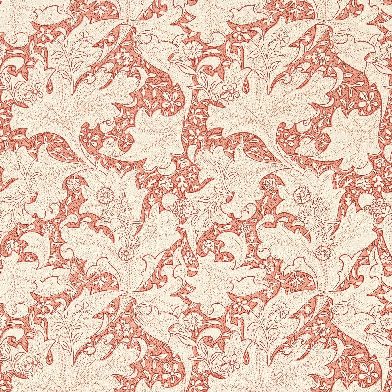 Wallflower Wallpaper - Chrysanthemum Pink - MEWW217188 - Morris & Co - Emmery Walkers - Morris Wallpaper