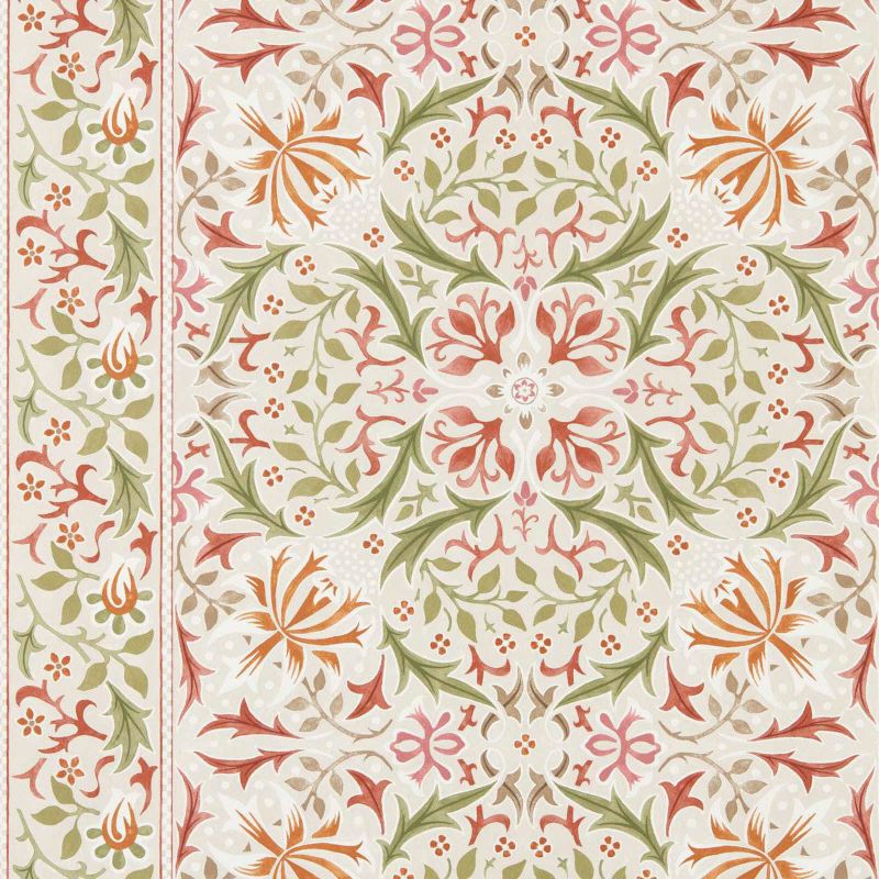 Walthamstow Wallpaper - Rose/Nettle - Morris & Co - 217602 - Morris Wallpaper