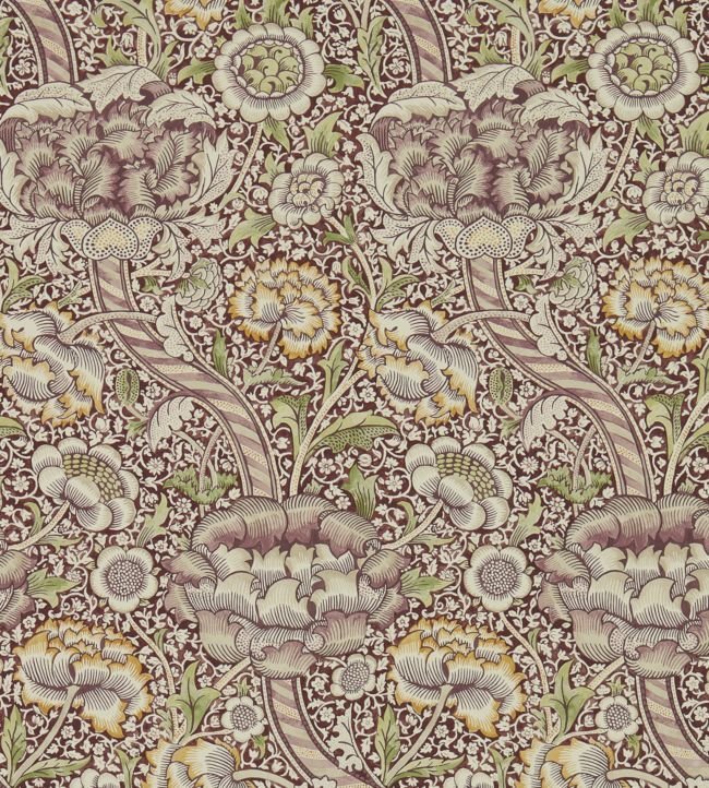 Wandle Wallpaper - Wine/Saffron - 216424 - Morris & Co