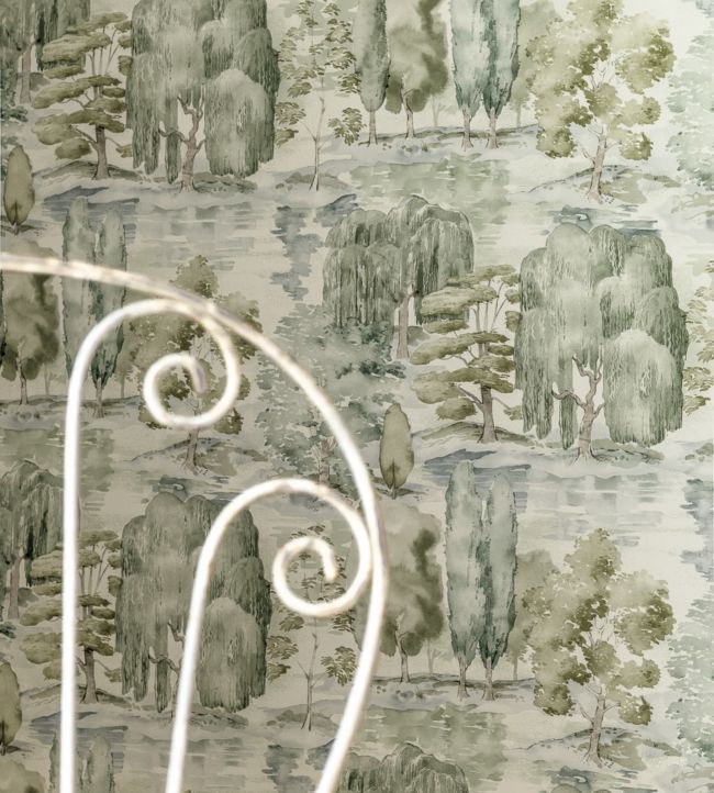 Waterperry Wallpaper - Ivory/Stone - DWAP216280 - Sanderson - Morris Wallpaper