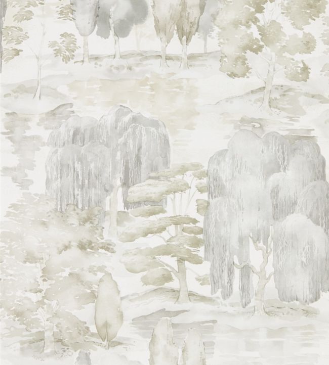 Waterperry Wallpaper - Ivory/Stone - DWAP216280 - Sanderson - Morris Wallpaper