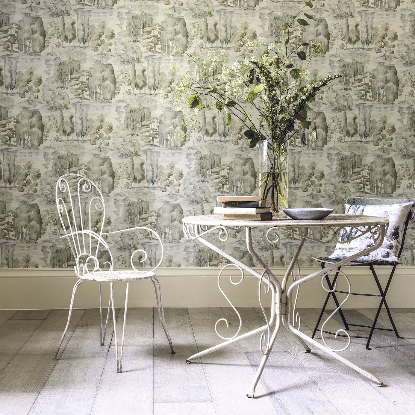 Waterperry Wallpaper - Willow/Olive - Sanderson - DWAP216283 - Morris Wallpaper