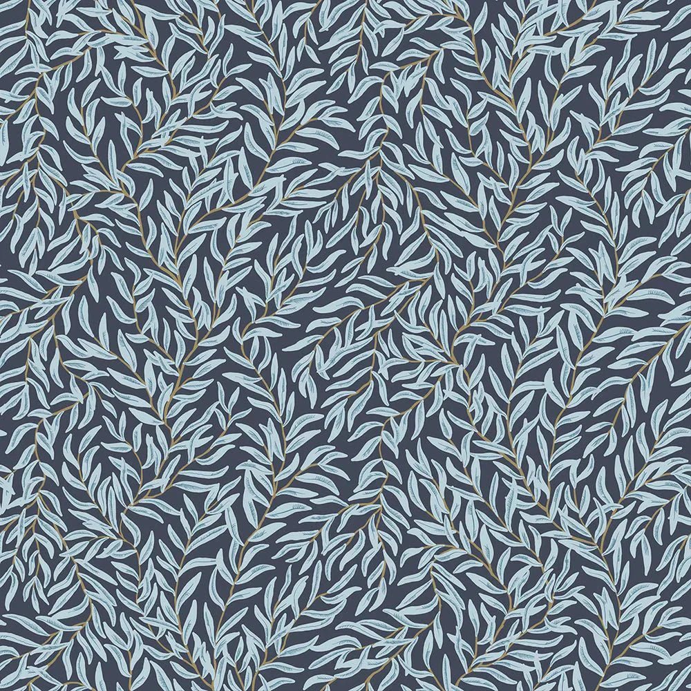 Whimsical Willow Wallpaper - Egyptian Blue and Sky Blue - LAN100026 - Lucie Annabel - Premier Wallcovering