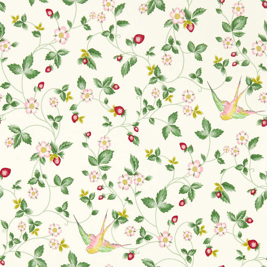 Wild Strawberry Wallpaper - Ivory - Clarke & Clarke - W0135/03 - Morris Wallpaper