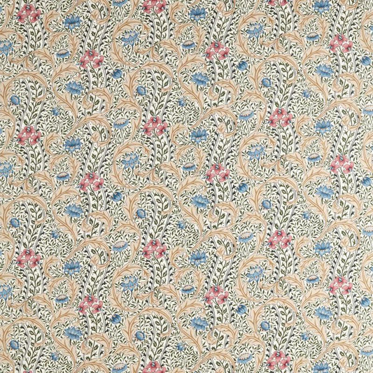 Wild Tulip & Vine Fabric - Multi - Morris & Co - 227376 - Morris Wallpaper