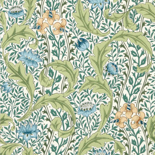 Wild Tulip & Vine Wallpaper - Nettle/Woad - Morris & Co - 217577 - Morris Wallpaper