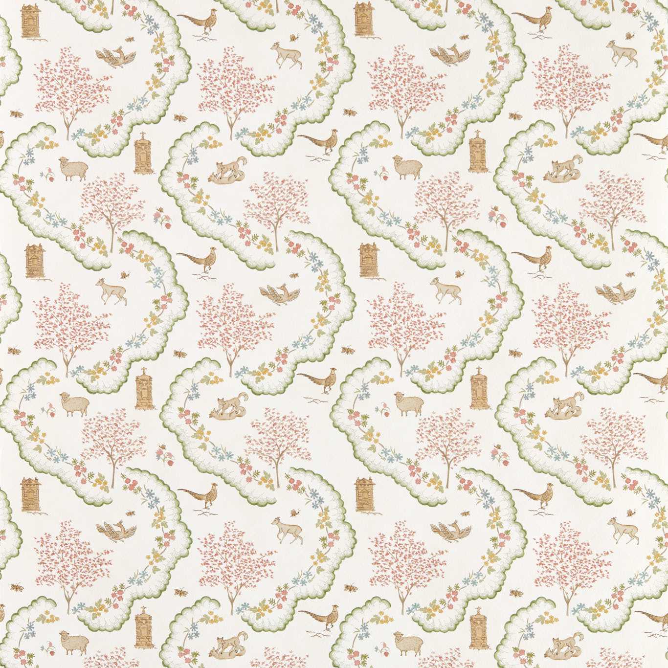 Wildflower Meadow Wallpaper - Pearl - Sanderson - DHIP217483 - Morris Wallpaper
