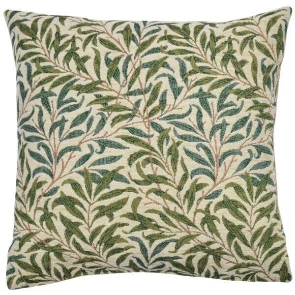 Willow Bough Green Tapestry Cushion with Feather Filler - Hines - 1245 - Morris Wallpaper