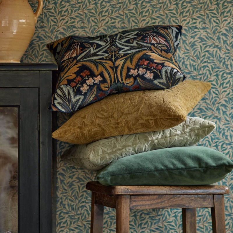 Willow Boughs Caffoy Velvet Fabric - Citrus Stone - Morris & Co - 237287 - Premier Wallcovering