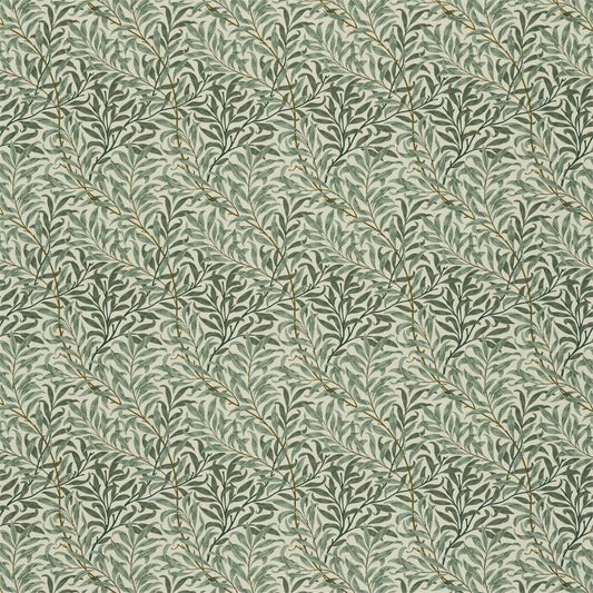 Willow Boughs Fabric - Cream/Green - Morris & Co - DCMF226722 - Premier Wallcovering