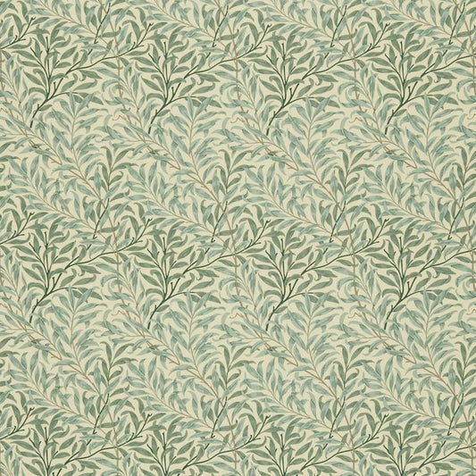 Willow Boughs Fabric - Cream/Pale Green - Morris & Co - 226703 - Premier Wallcovering