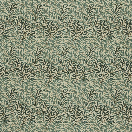Willow Boughs Fabric - Taupe/Green - Morris & Co - DMCR226470 - Premier Wallcovering