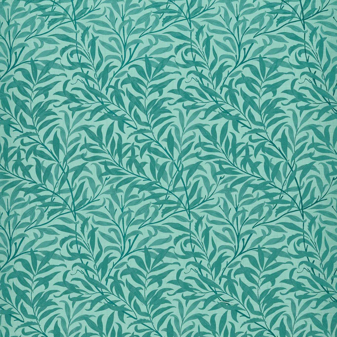 Willow Boughs Jacquard Fabric - Teal - Clarke & Clarke - F1747/05 - Morris Wallpaper