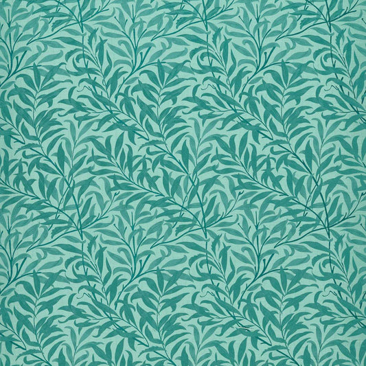 Willow Boughs Jacquard Fabric - Teal - Clarke & Clarke - F1747/05 - Morris Wallpaper