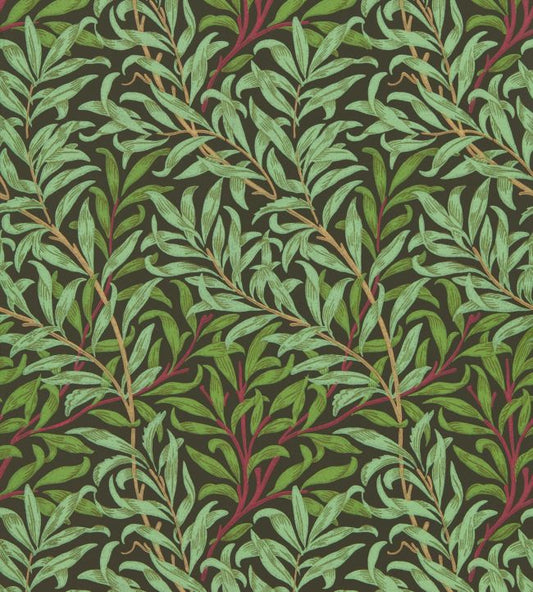 Willow Boughs Wallpaper - Bitter Chocolate - DBPW216950 - Morris & Co - Morris Wallpaper