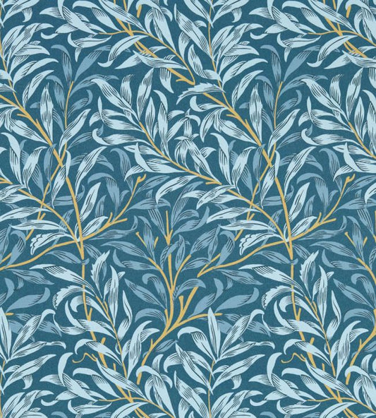 Willow Boughs Wallpaper - Colour Denim - W0172/01 - Clarke & Clarke - William Morris - Morris Wallpaper