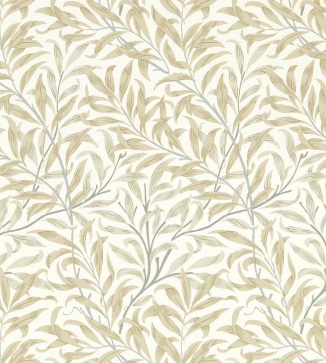 Willow Boughs Wallpaper - Colour Linen - W0172/03 - Clarke & Clarke - William Morris - Morris Wallpaper