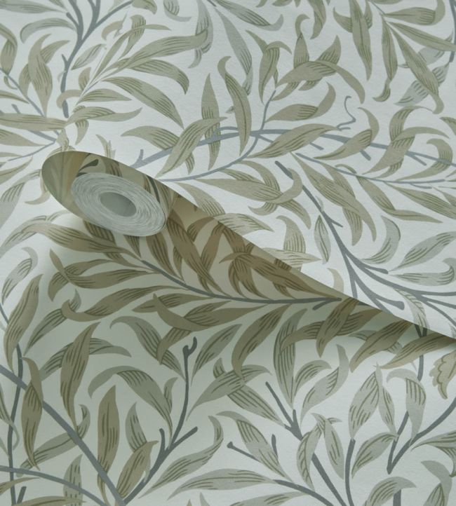 Willow Boughs Wallpaper - Colour Linen - W0172/03 - Clarke & Clarke - William Morris - Morris Wallpaper