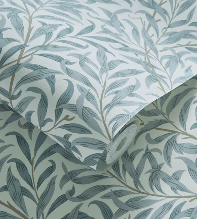 Willow Boughs Wallpaper - Colour Mineral - W0172/04 - Clarke & Clarke - William Morris - Morris Wallpaper