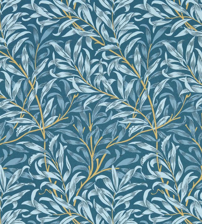 Willow Boughs Wallpaper - Denim - W0172/01 - Clarke & Clarke - Morris Wallpaper