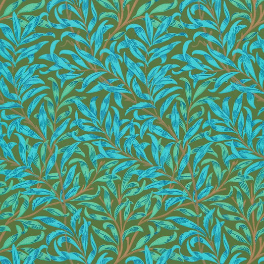 Willow Boughs Wallpaper - Olive/Turquoise - Morris & Co - 216952 - Morris Wallpaper