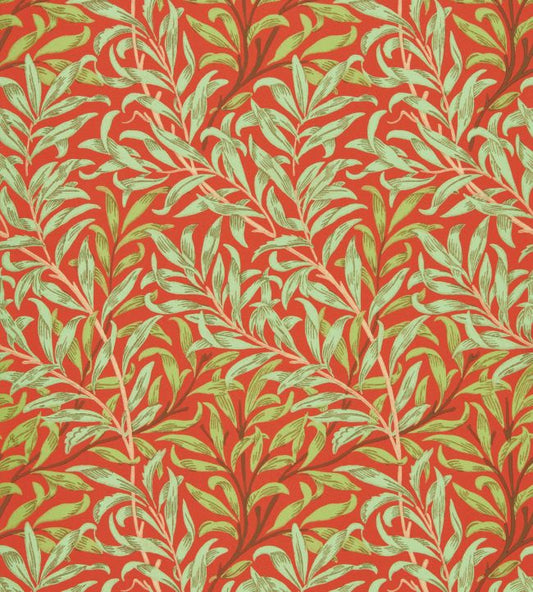 Willow Boughs Wallpaper - Tomato/Olive - 216951 - Morris & Co