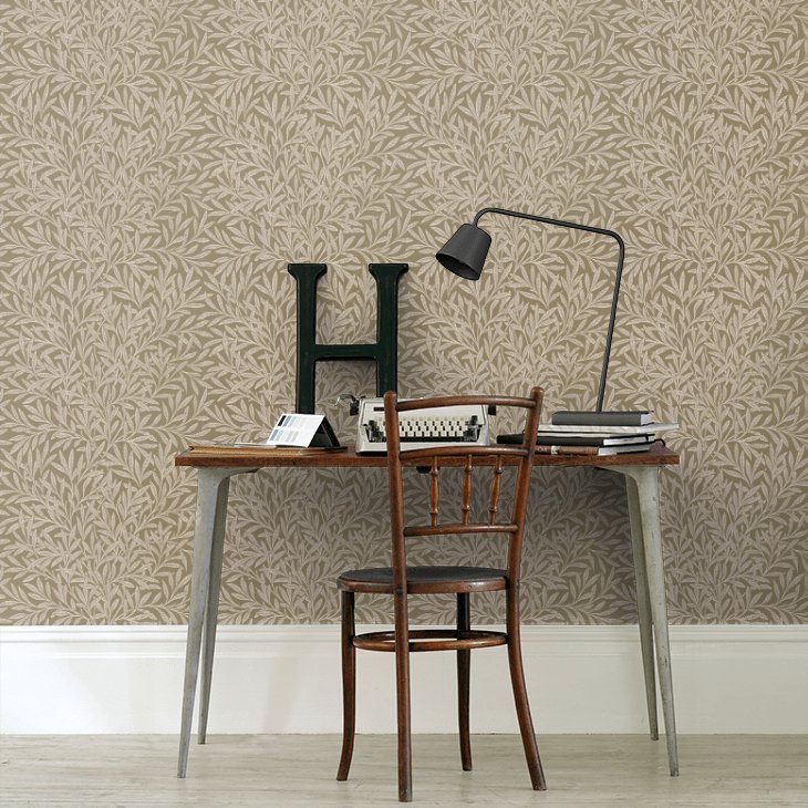 Willow Wallpaper - Olive - 217393 - Morris Wallpaper WD - Morris Wallpaper