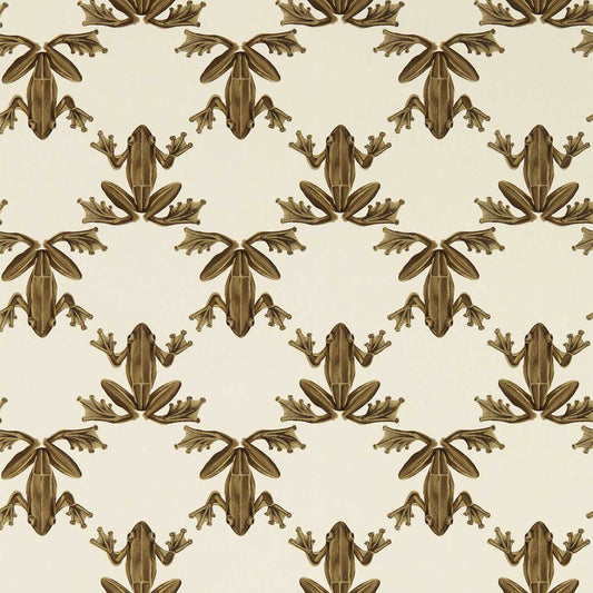 Wood Frog Wallpaper - Gold/Parchment - Harlequin - HC4W113013 - Morris Wallpaper