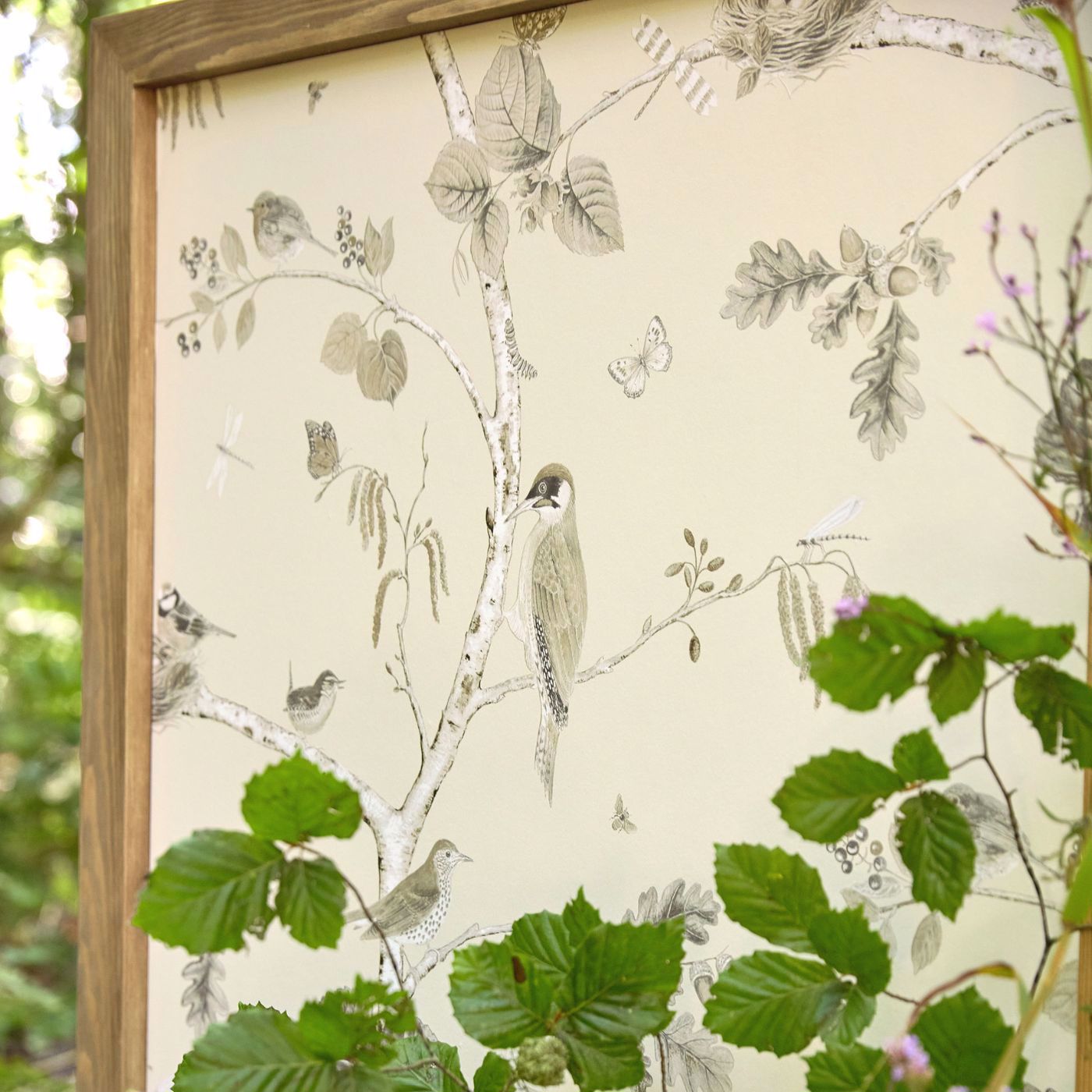 Woodland Chorus Wallpaper - Sepia/Neutral - Sanderson - DWOW215704 - Morris Wallpaper