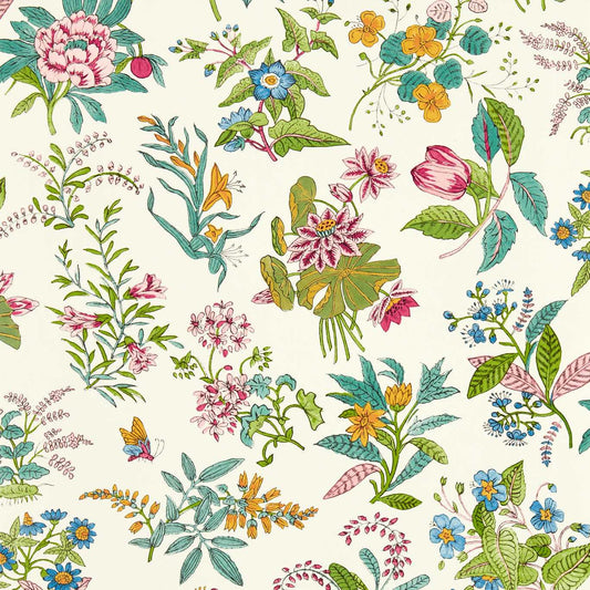 Woodland Floral Wallpaper - Peridot/Ruby/Pearl - Harlequin - HSRW113057 - Morris Wallpaper