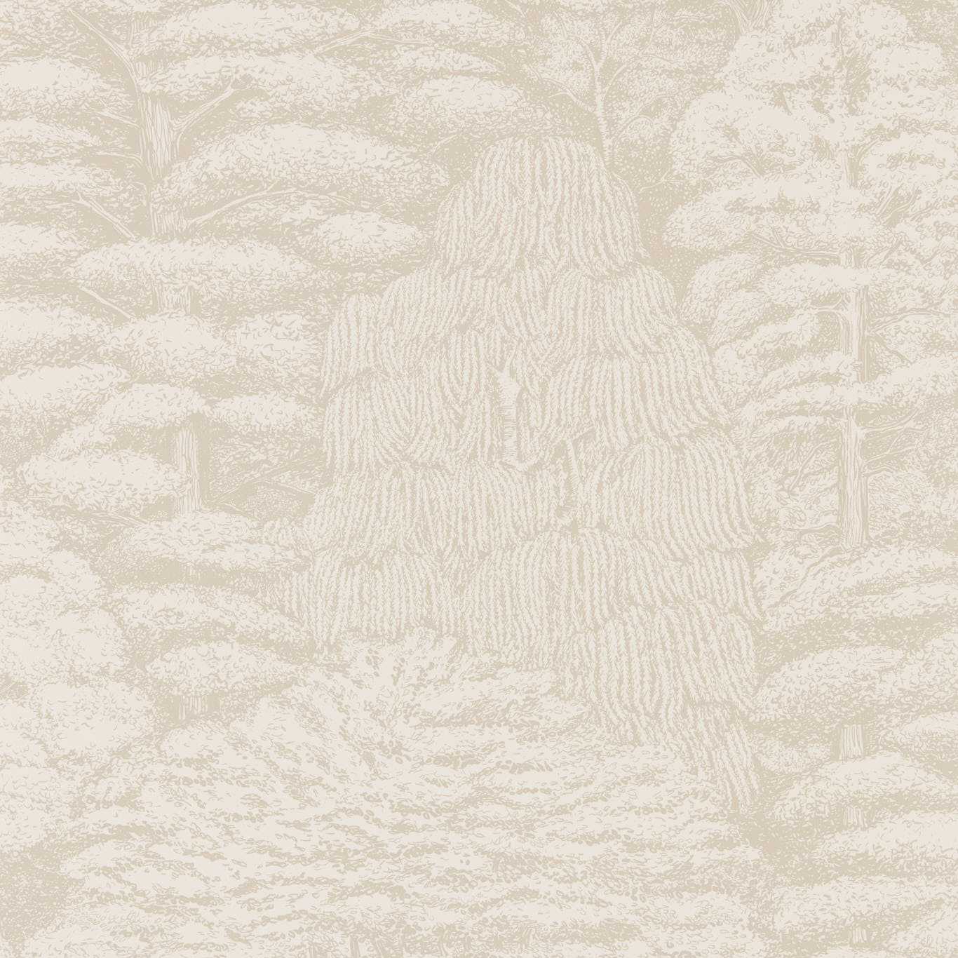 Woodland Toile Wallpaper - Ivory/Neutral - DWOW215717 - Sanderson