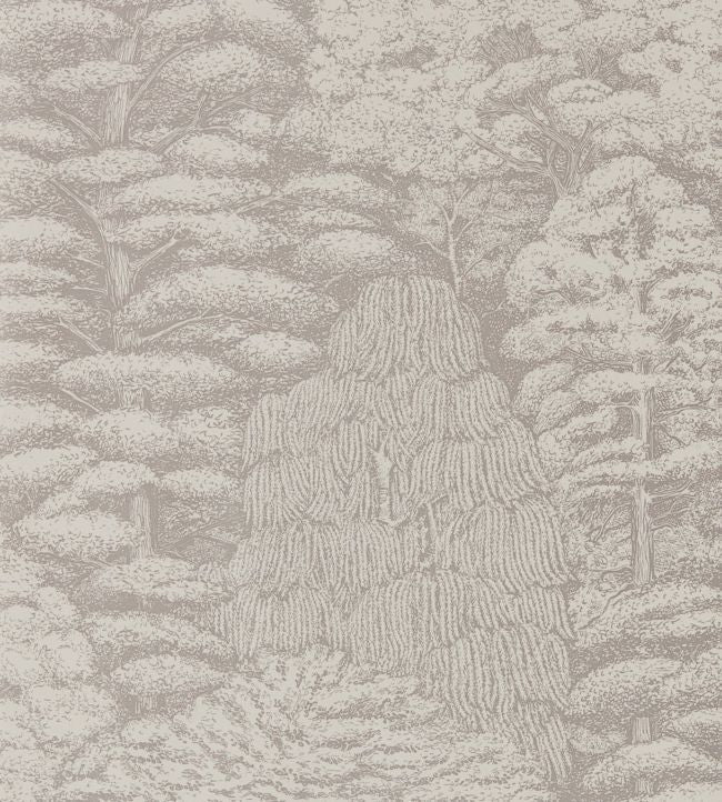 Woodland Toile Wallpaper - Linen/Gilver - DWOW215718 - Sanderson - Morris Wallpaper