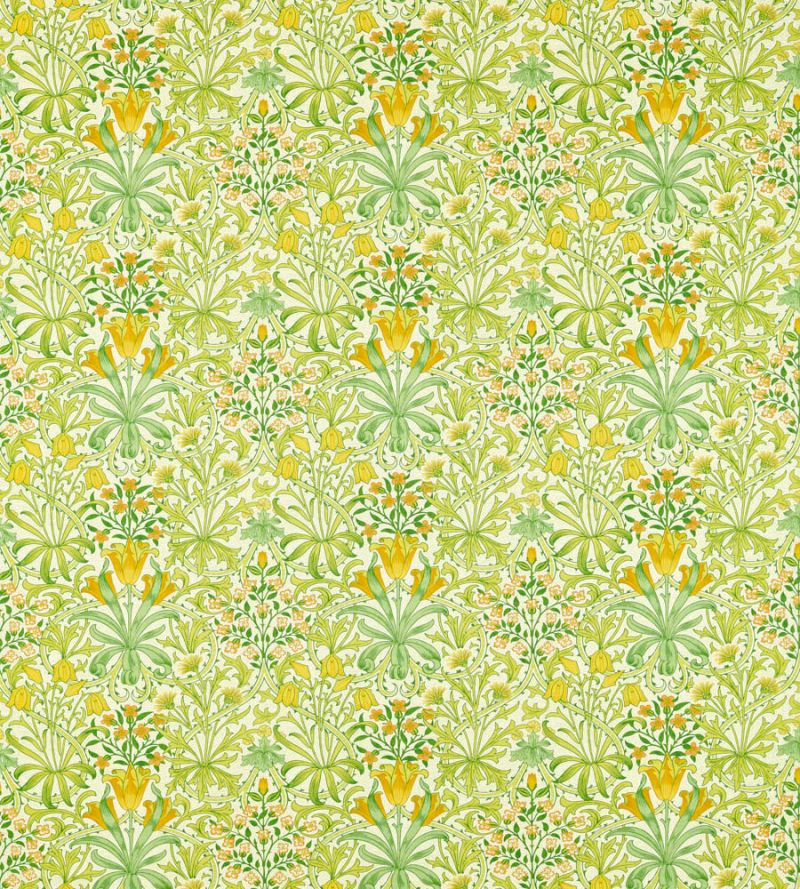 Woodland Weeds Fabric - Sap Green - Morris & Co - 226990 - Premier Wallcovering