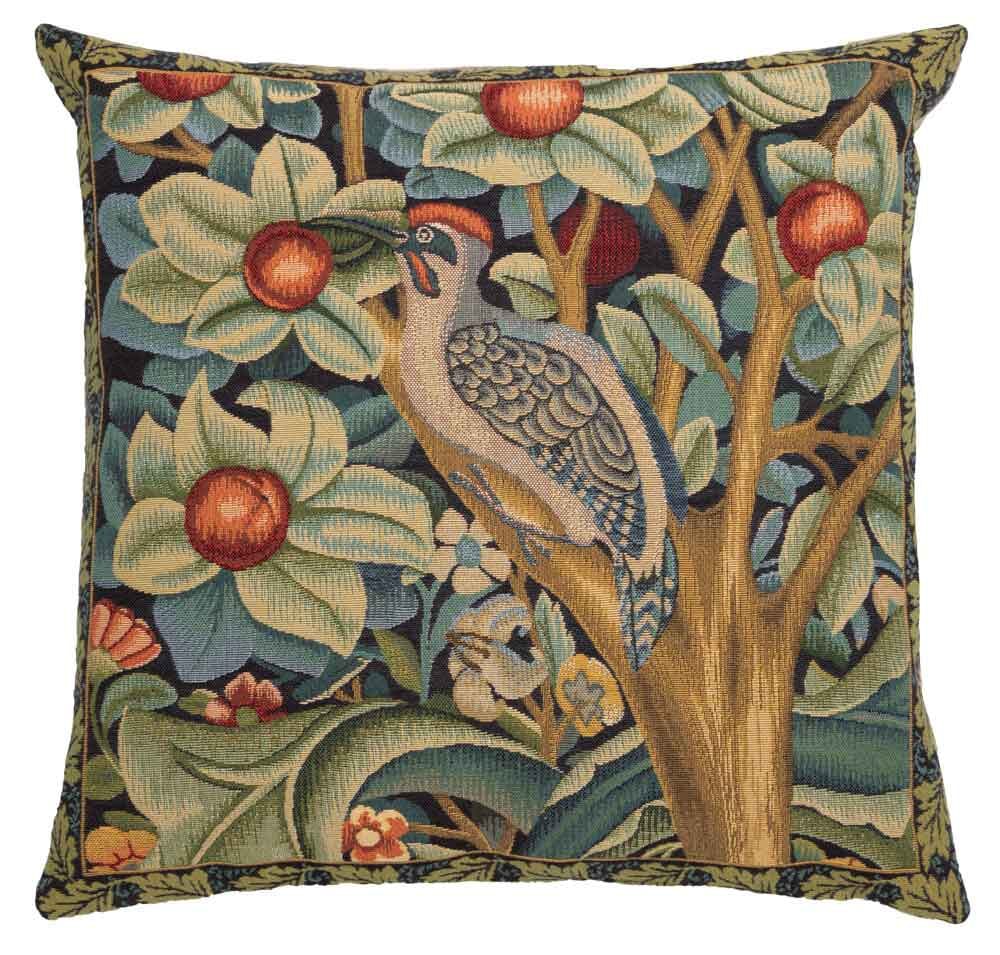 Woodpecker Right Regular Cushion with Feather Filler - Hines - 986 - Morris Wallpaper