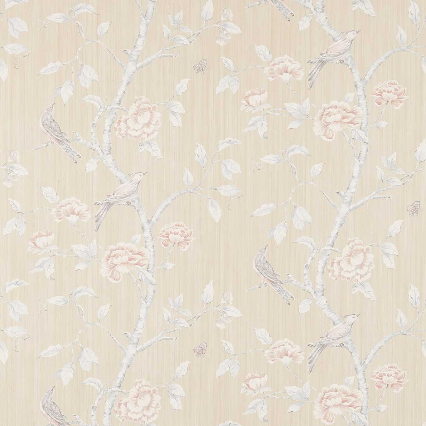 Woodville Wallpaper - White Clay - ZWOO311348 - Zoffany - Morris Wallpaper