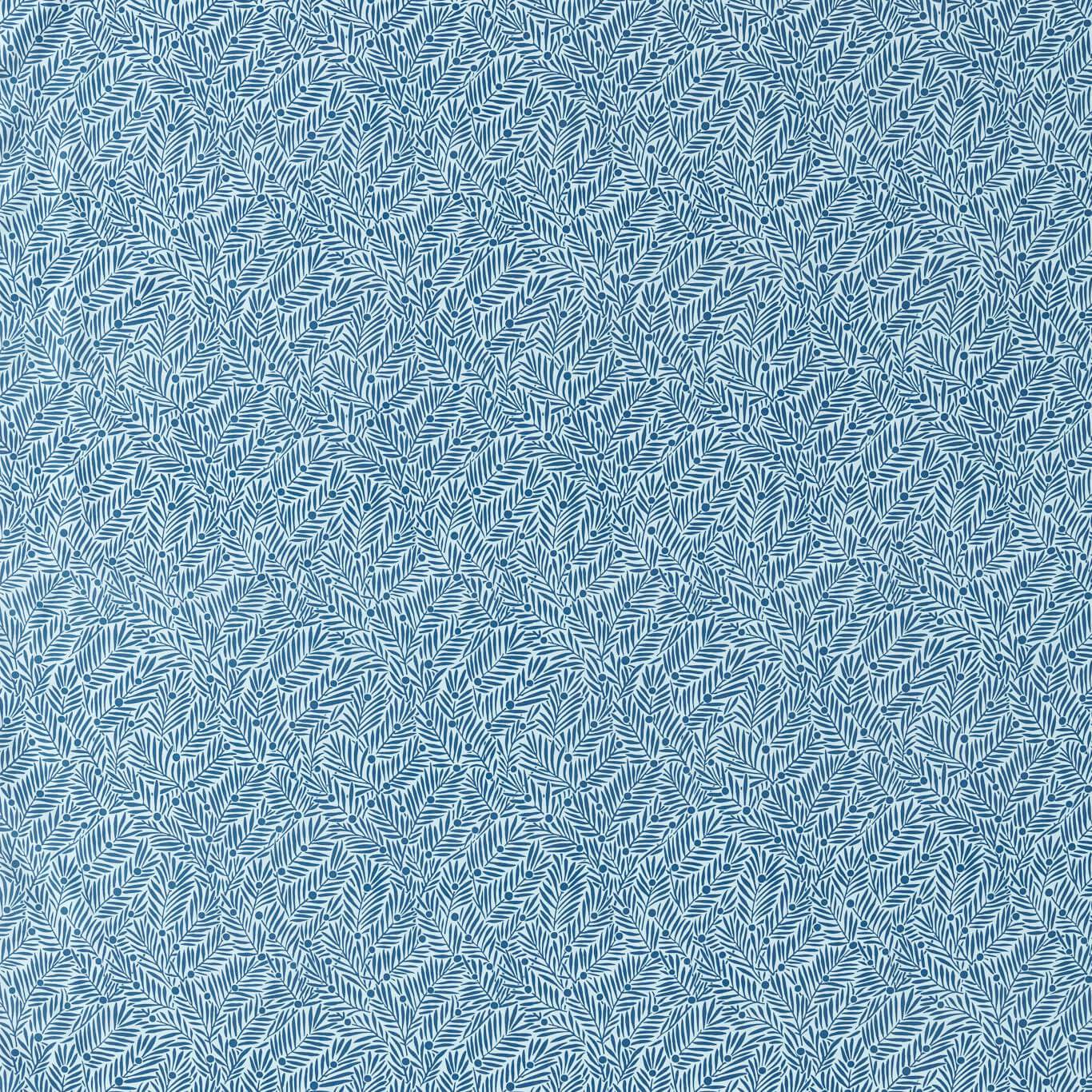 Yew & Aril Fabric - Indigo - Morris & Co - 227227 - Premier Wallcovering