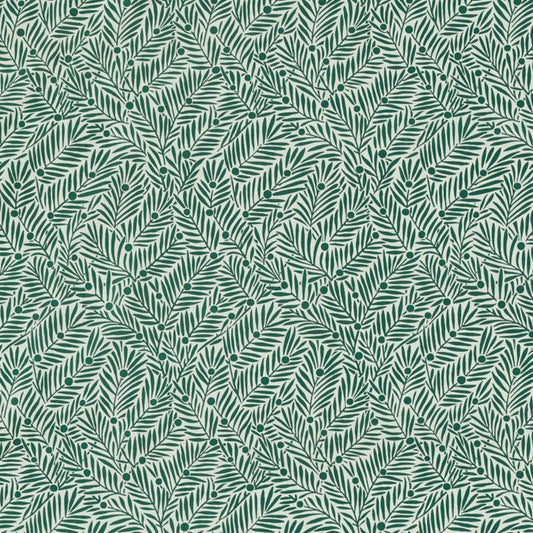 Yew & Aril Fabric - Seagreen - Morris & Co - 227257 - Premier Wallcovering