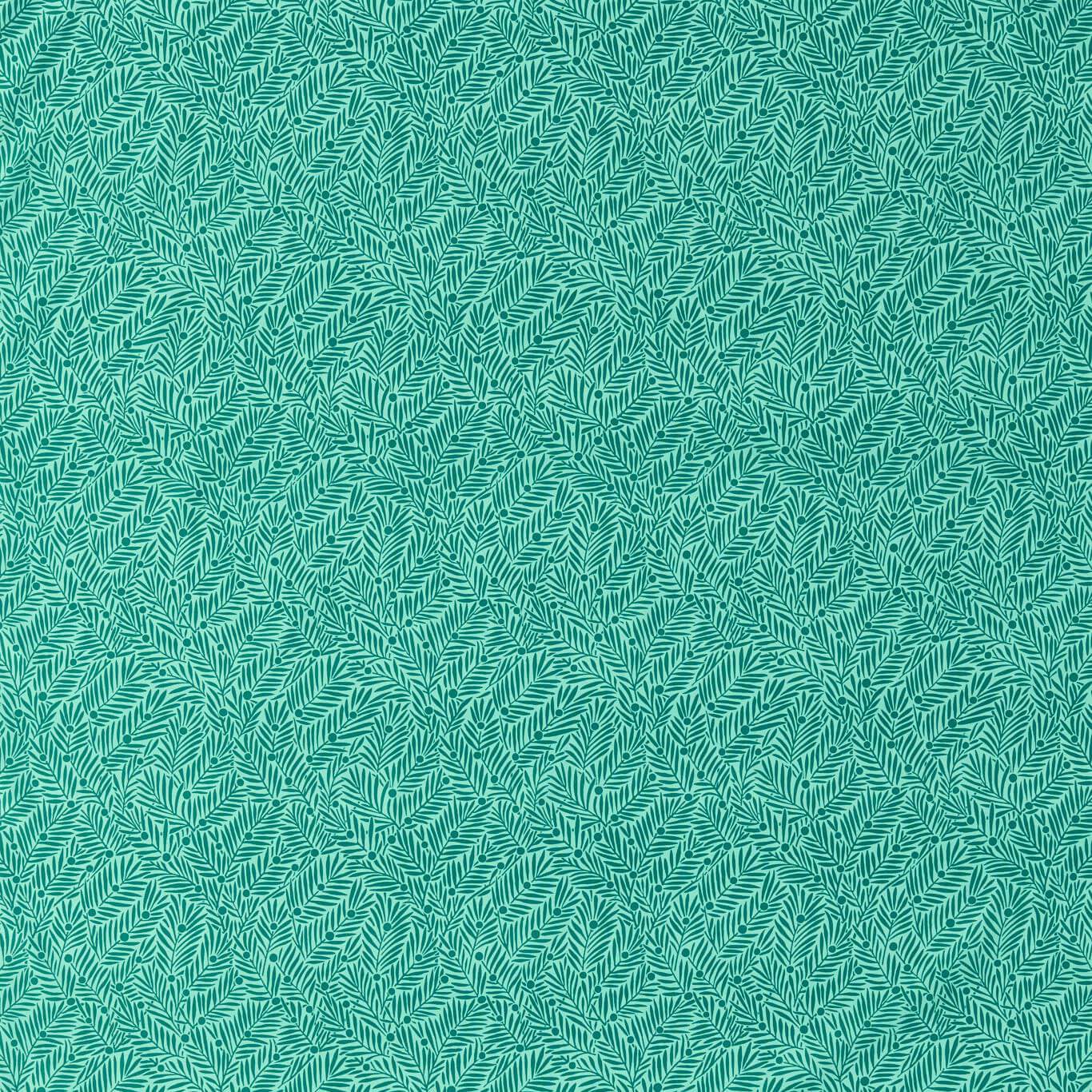 Yew & Aril Fabric - Teal - Morris & Co - 227225 - Premier Wallcovering