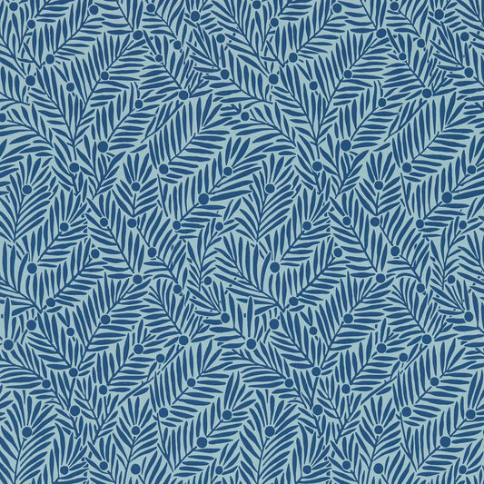 Yew & Aril Wallpaper - Indigo - 217349 - Morris & Co