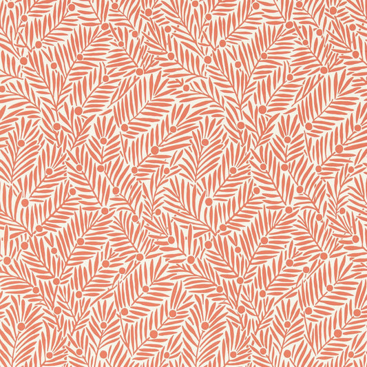 Yew & Aril Wallpaper - Watermelon - 217348 - Morris & Co