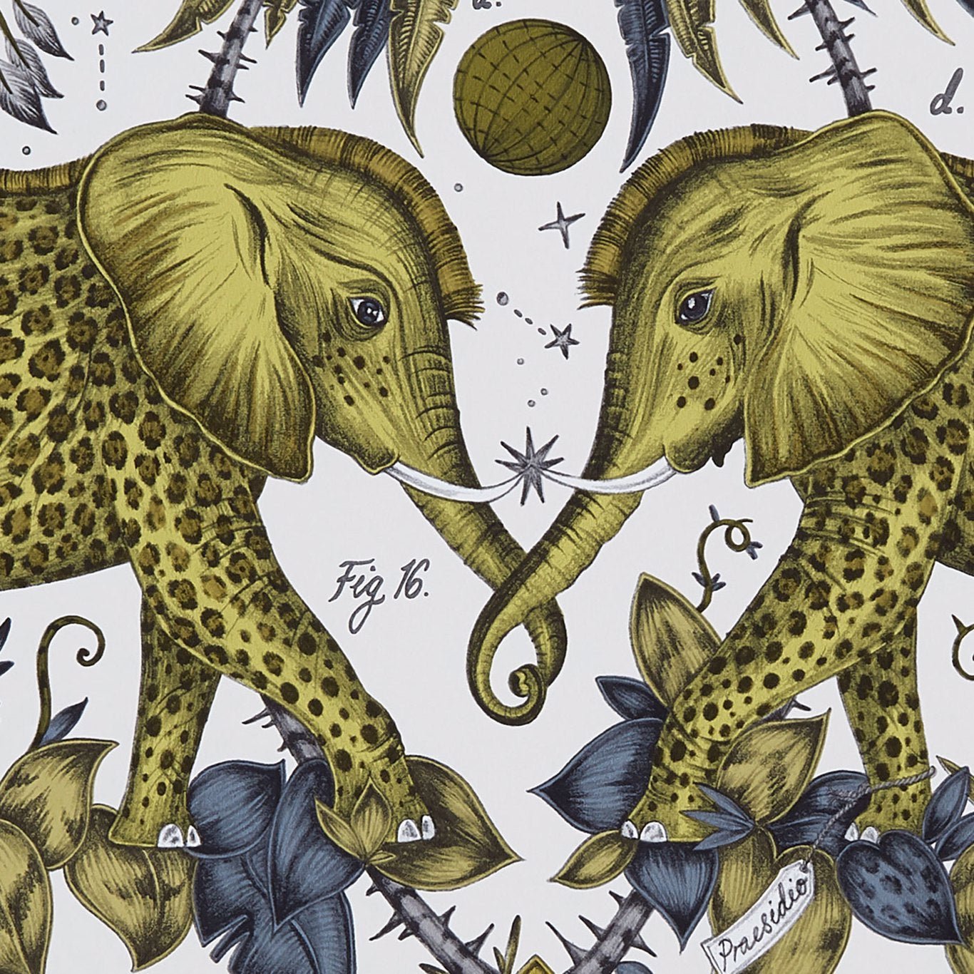 Zambezi Wallpaper - Gold - Clarke & Clarke - W0121/02 - Morris Wallpaper