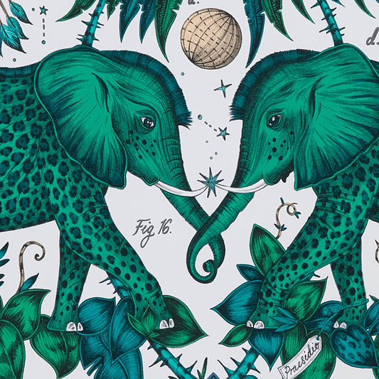 Zambezi Wallpaper - Green - Clarke & Clarke - W0121/03 - Morris Wallpaper