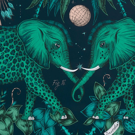 Zambezi Wallpaper - Teal - Clarke & Clarke - W0121/06 - Morris Wallpaper