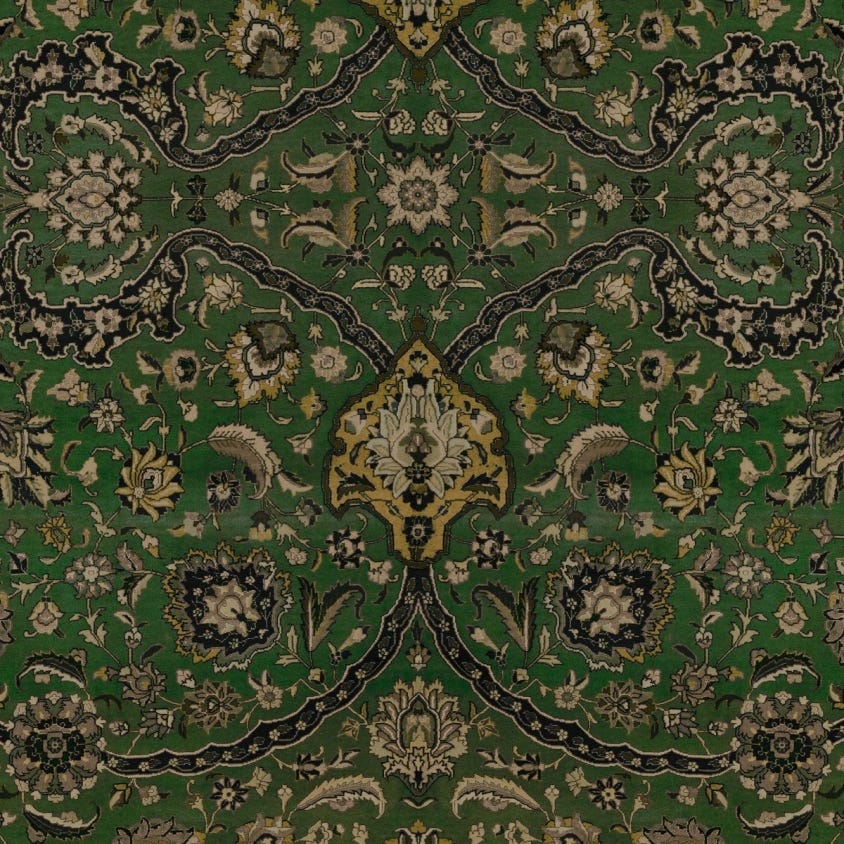Zanjan Wallpaper - Juniper-Green - House of Hackney - 1-WA-ZAN-DI-JUN-XXX - Morris Wallpaper